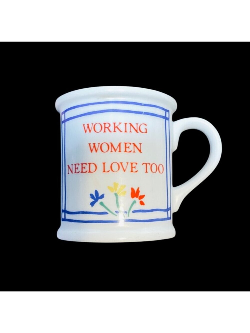 Vintage Women At Work Collectible Mug By Papel Japan Ceramic Coffee Cup